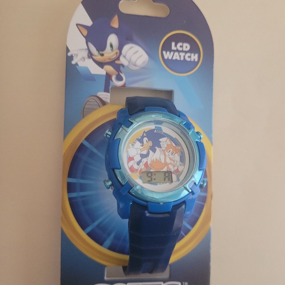 Blue SONIC THE HEDGEHOG Kid's LCD Digital Wrist Watch